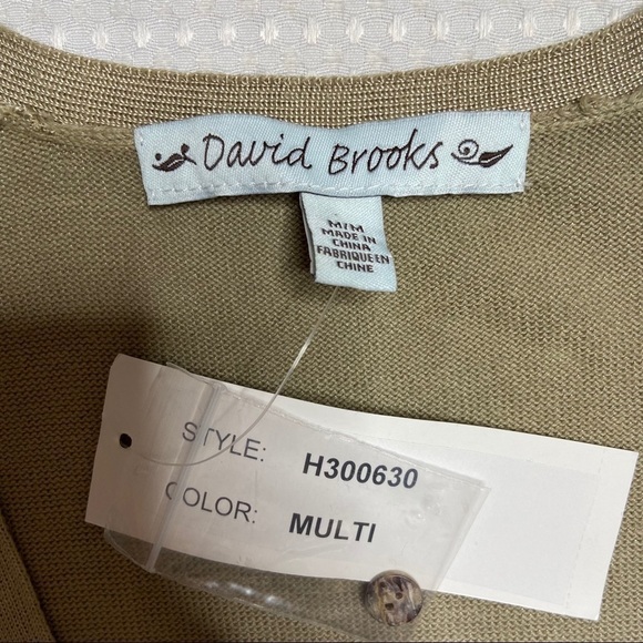 DAVID BROOKS NWT Lightweight Short Sleeve Cardigan - Picture 6 of 9